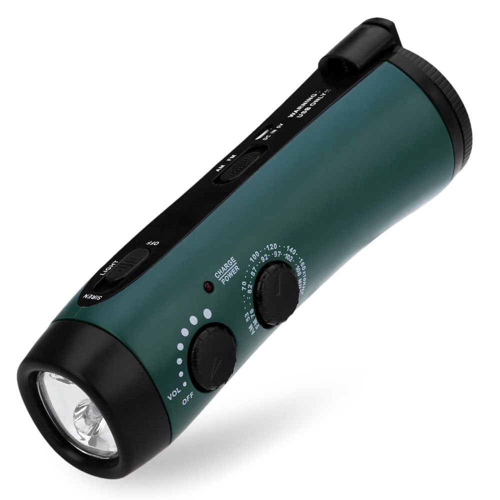 Emergency Dynamo LED Flashlight with AM FM Radio AUS