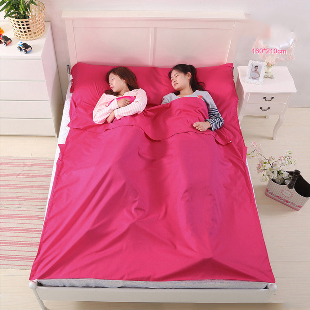 portable single double liner silk inner sleeping bag travel host sheet sack