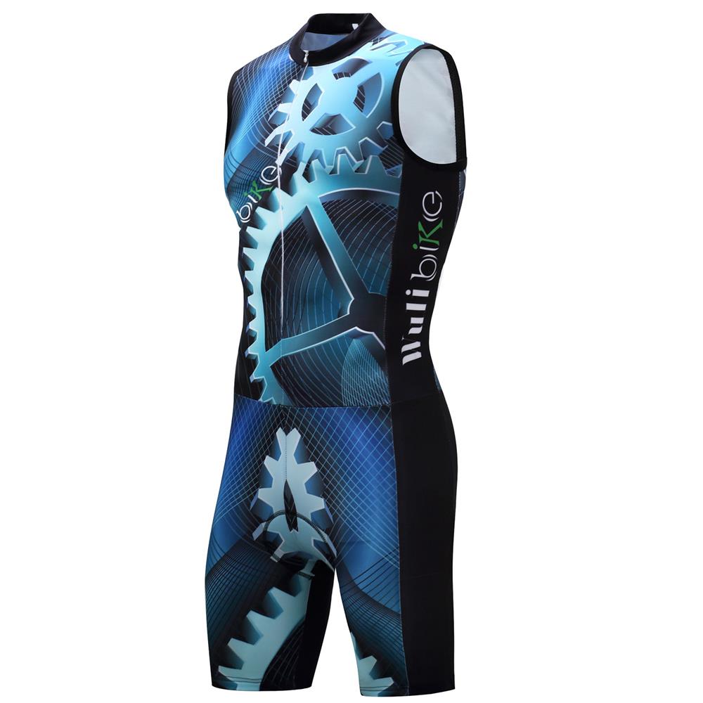 Tuta Da Triathlon Uomo - Maniche Corte, 3 Tasche, Con Gel Pad Per Nuoto, Corsa E Ciclismo - Foto 2