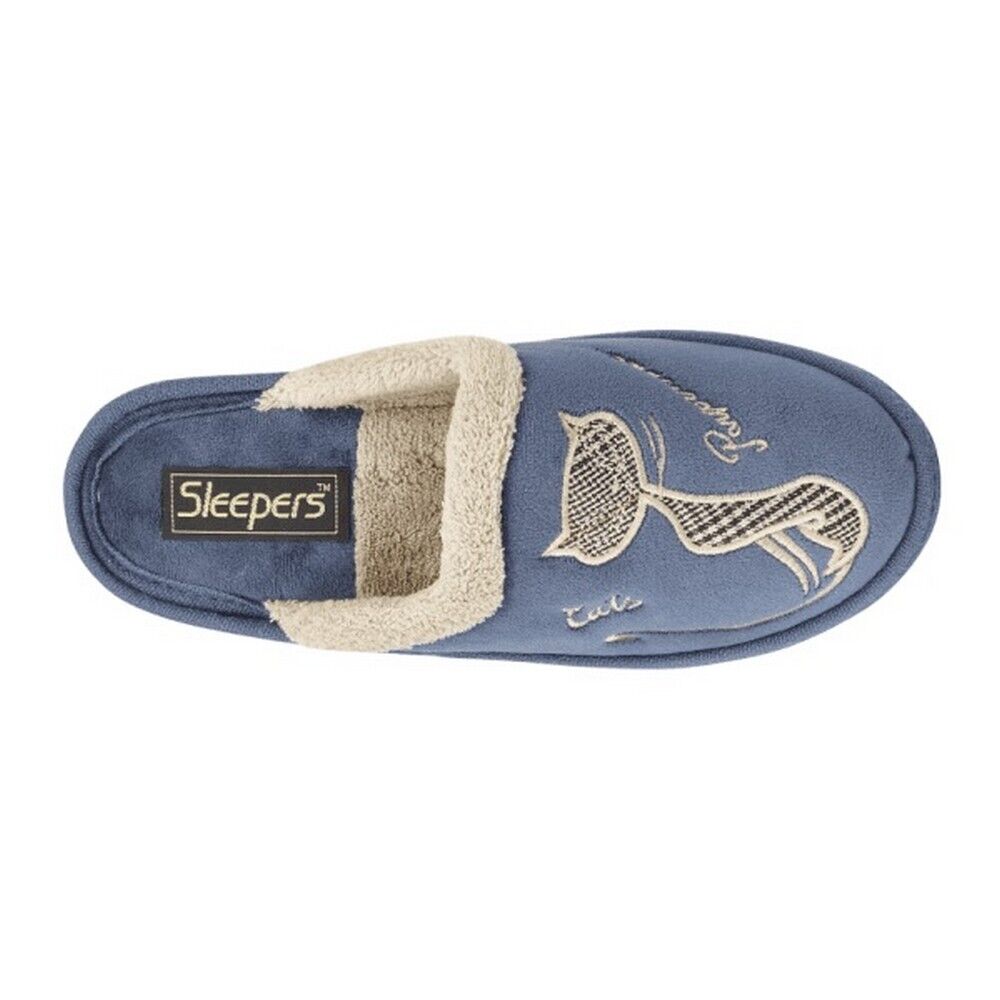 Sleepers Cat Slippers Wedge Heel Mules Slip On - Ladies Footwear from  Jenny-Wren Footwear UK