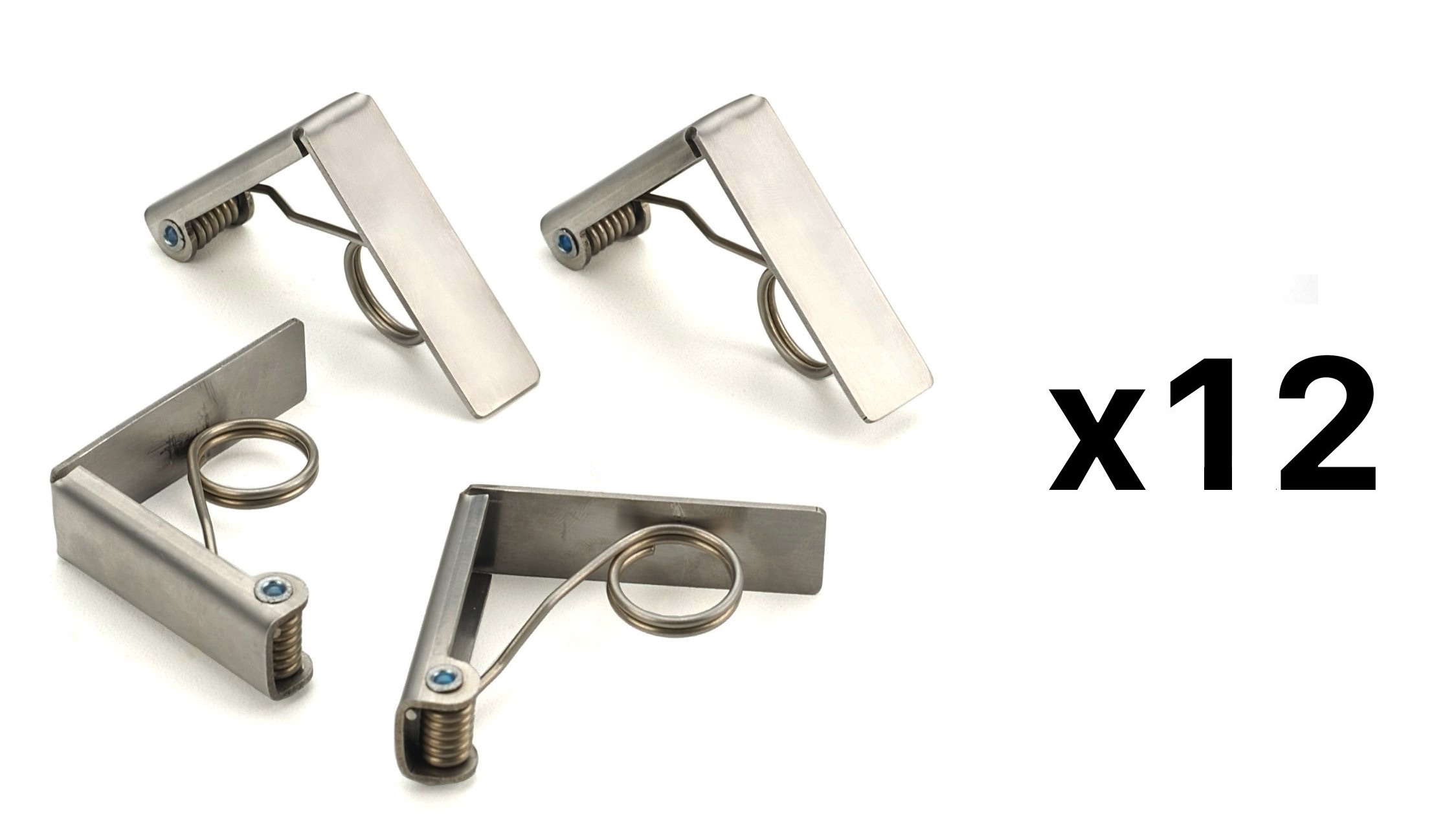 1//4//8//12 Stainless Steel Tablecloth Clips Desk Table Cloth Cover Clamps Holder