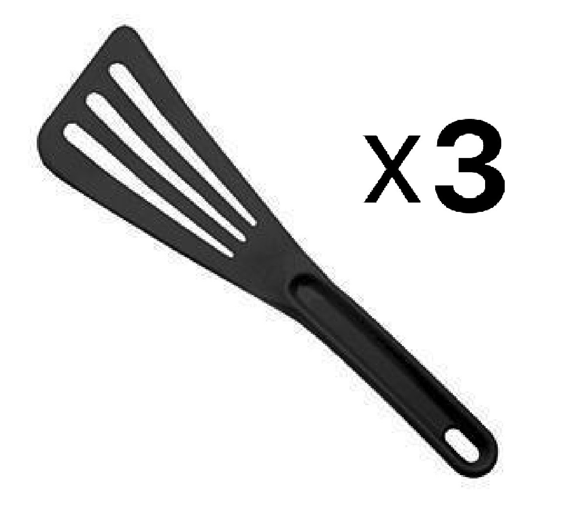 RSVP Black Flexible Nylon Spatula Heat Resistant Turner Nonstick Safe (3Pack) eBay