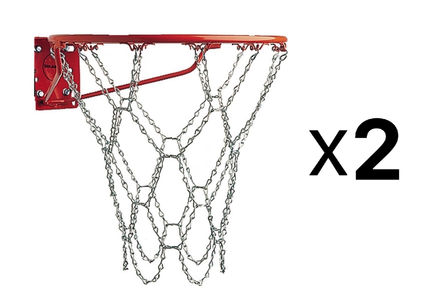Champion Sports Galvanized Steel Chain Basketball Net (Pack of 2) eBay