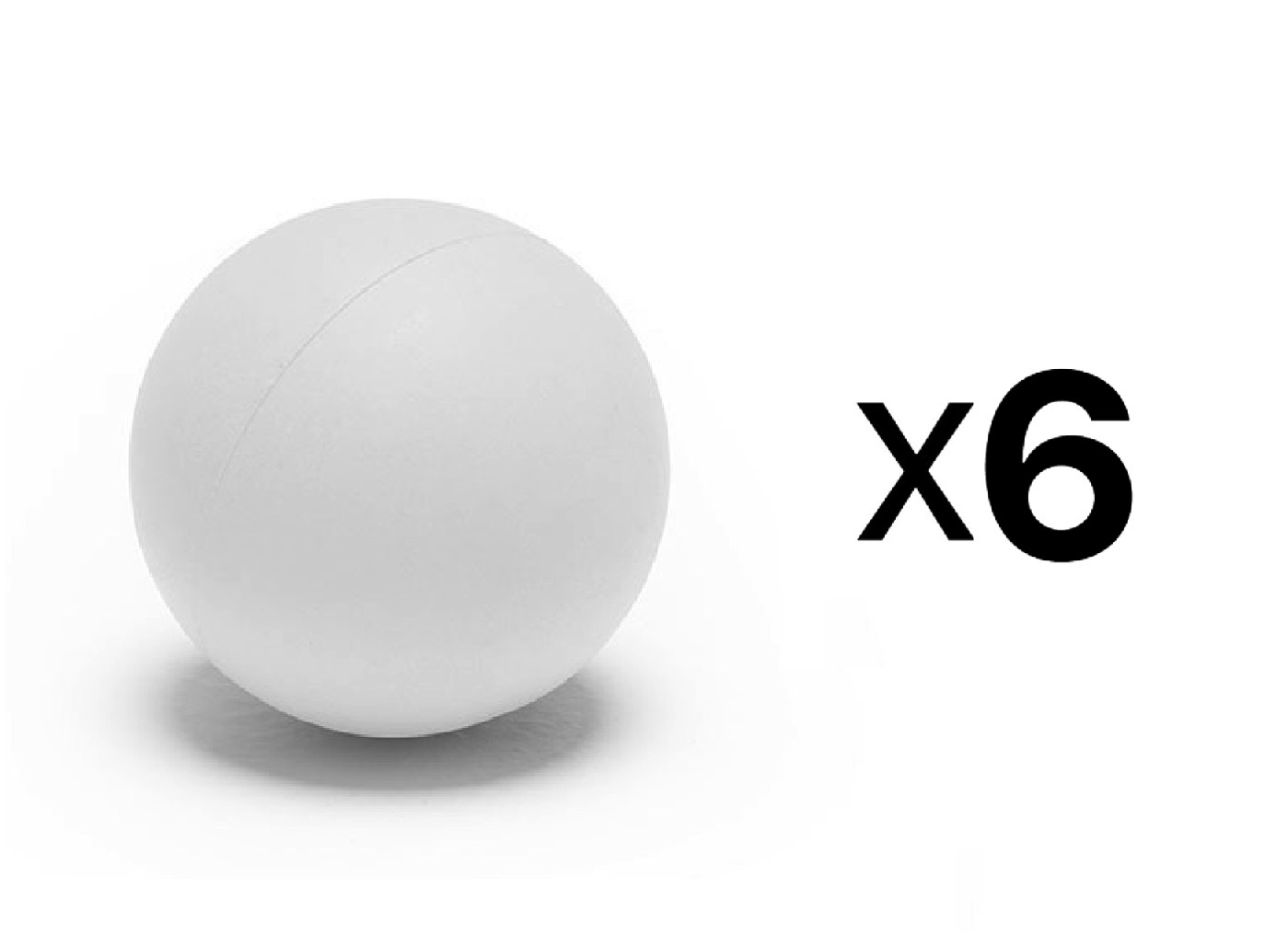 Champion Sports Soft Sponge Lacrosse Indoor Training Ball, White (Pack