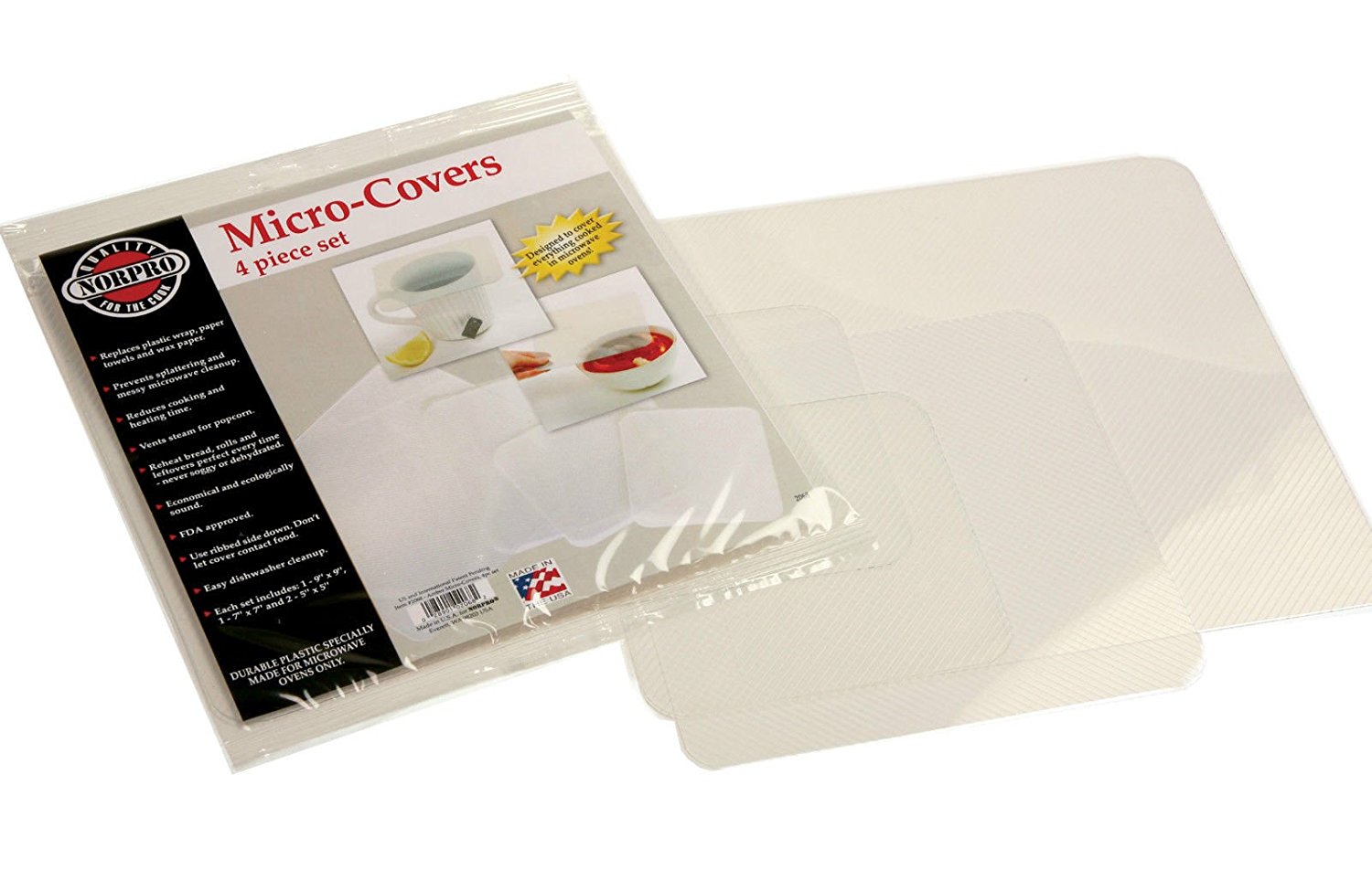 Norpro New Clear Microwave Steamer Splatter Cover Set Guard Plastic