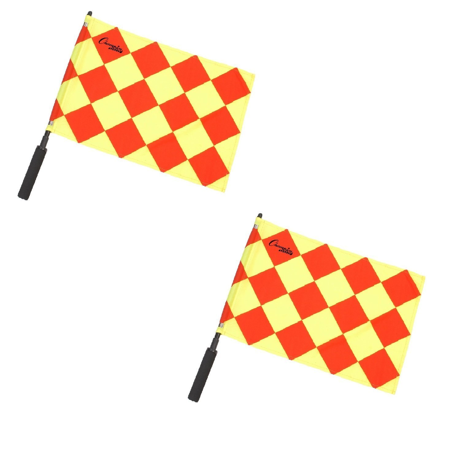 Champion Sports Official Soccer Linesmen Referee Flags Set of 2 Diamond