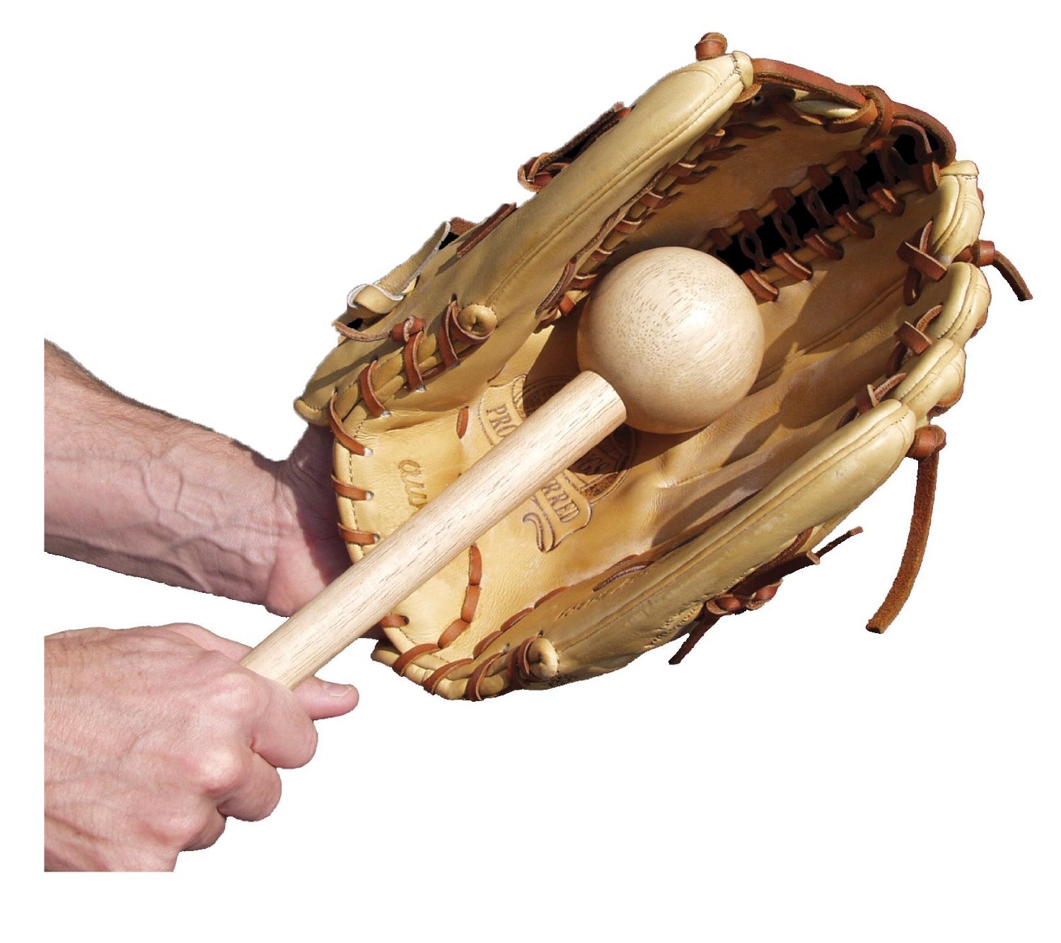 Unique Sports Hot Glove Wood Break In Bat Mallet Baseball Softball Mitt