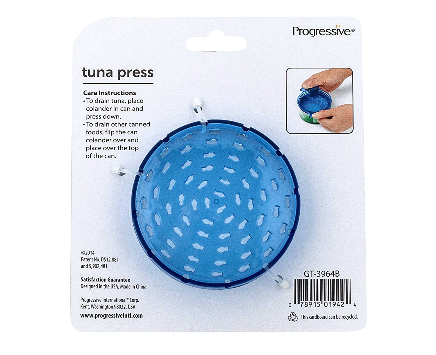 Progressive Prepworks Tuna Vegetable Can Press Drainer Strainer, Dishwasher Safe eBay