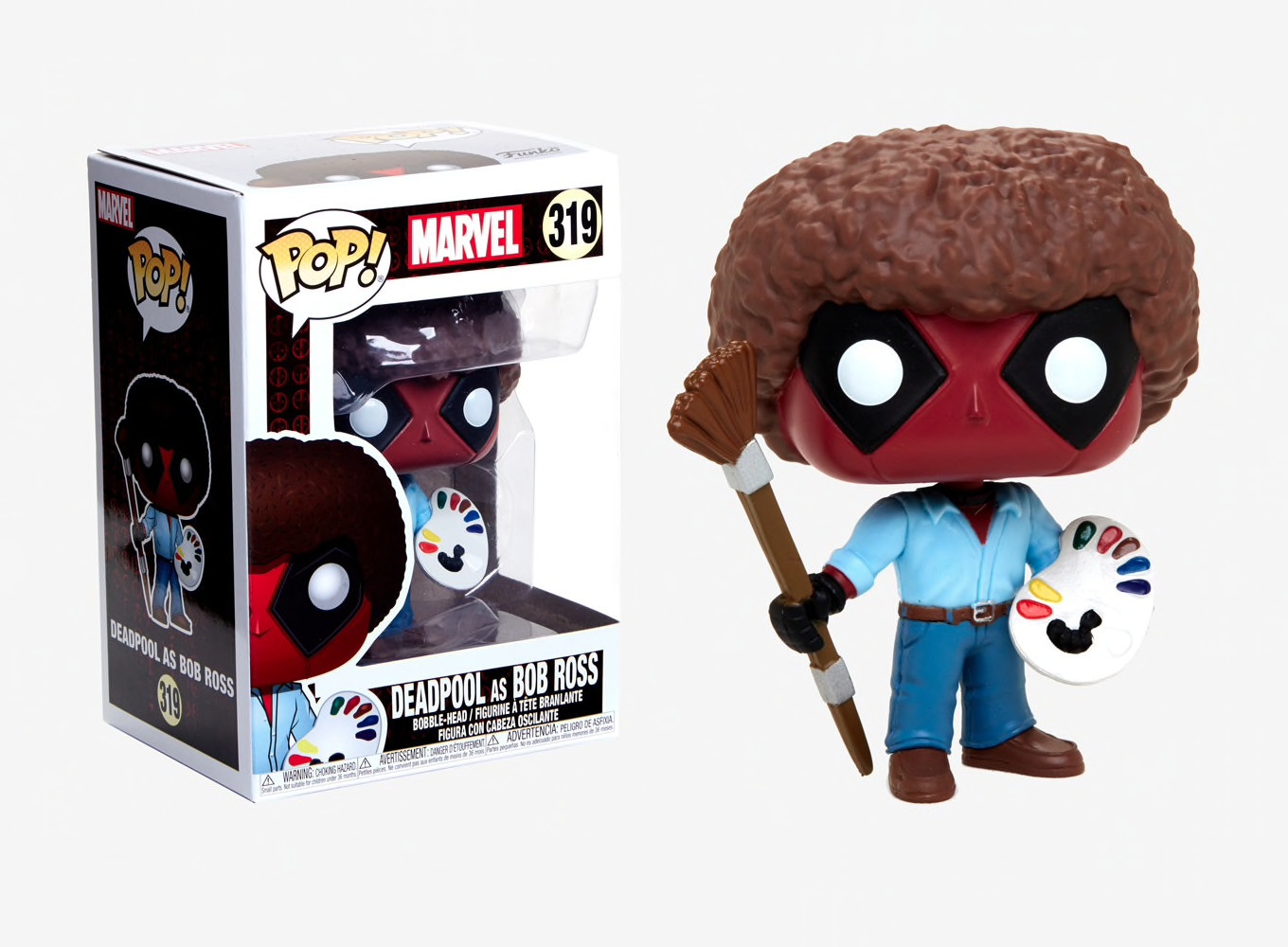 deadpool bob ross bobblehead