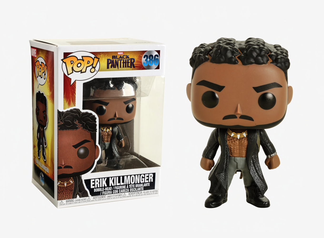Panthère Noire-Erik Killmonger avec cicatrice Brand New in Box Funko-Pop Marvel