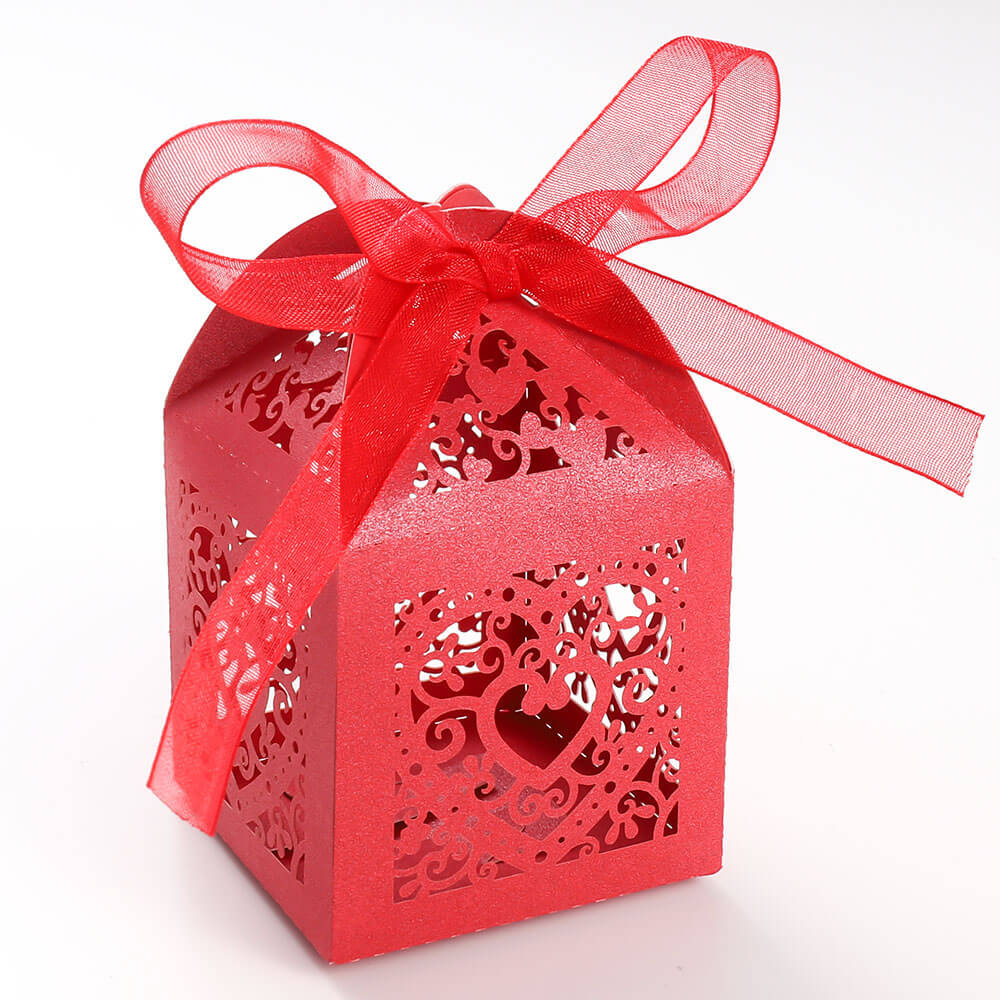 Party Favor Boxes for Bridal Shower Anniverary Wedding Party Favor Red Gdeal 100Pcs Butterfly Wedding Favor Box Candy Box Gift Box
