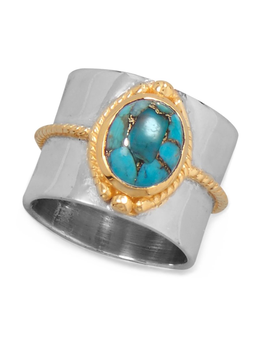 Silver Band Ring 925 Silver Sterling Chinese Turquoise Ring,Chinese Turquoise Gemstone,Turquoise Ring,Prong Ring Silver Statement Ring,