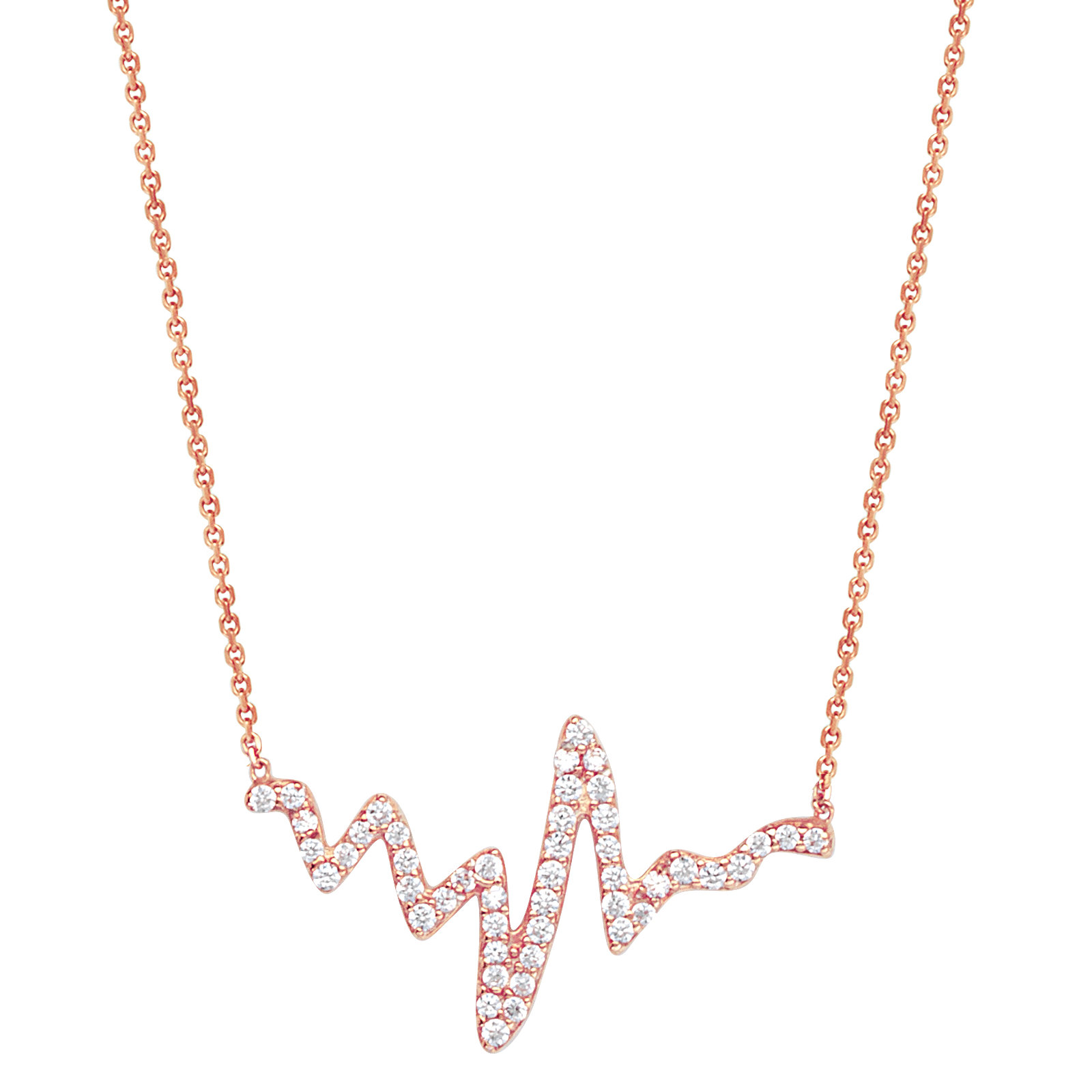 14kt White Gold High Polished East2West Infinity Necklace