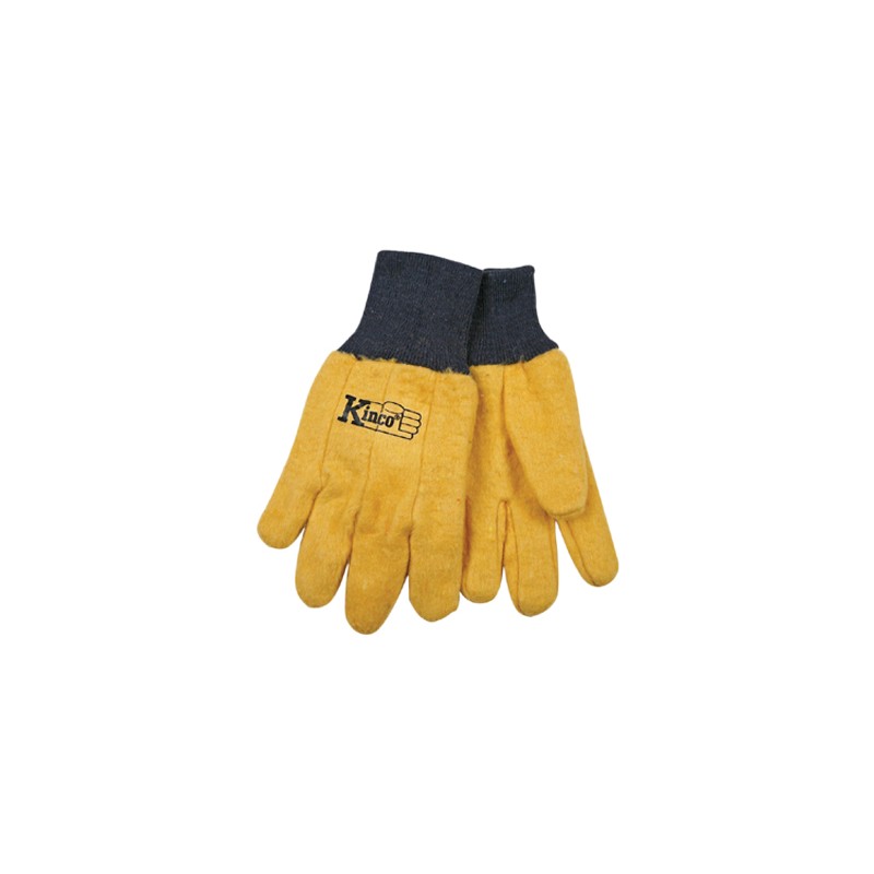 KINCO Chore Yellow Cotton Work Gloves Size Youth Farm Construction *1