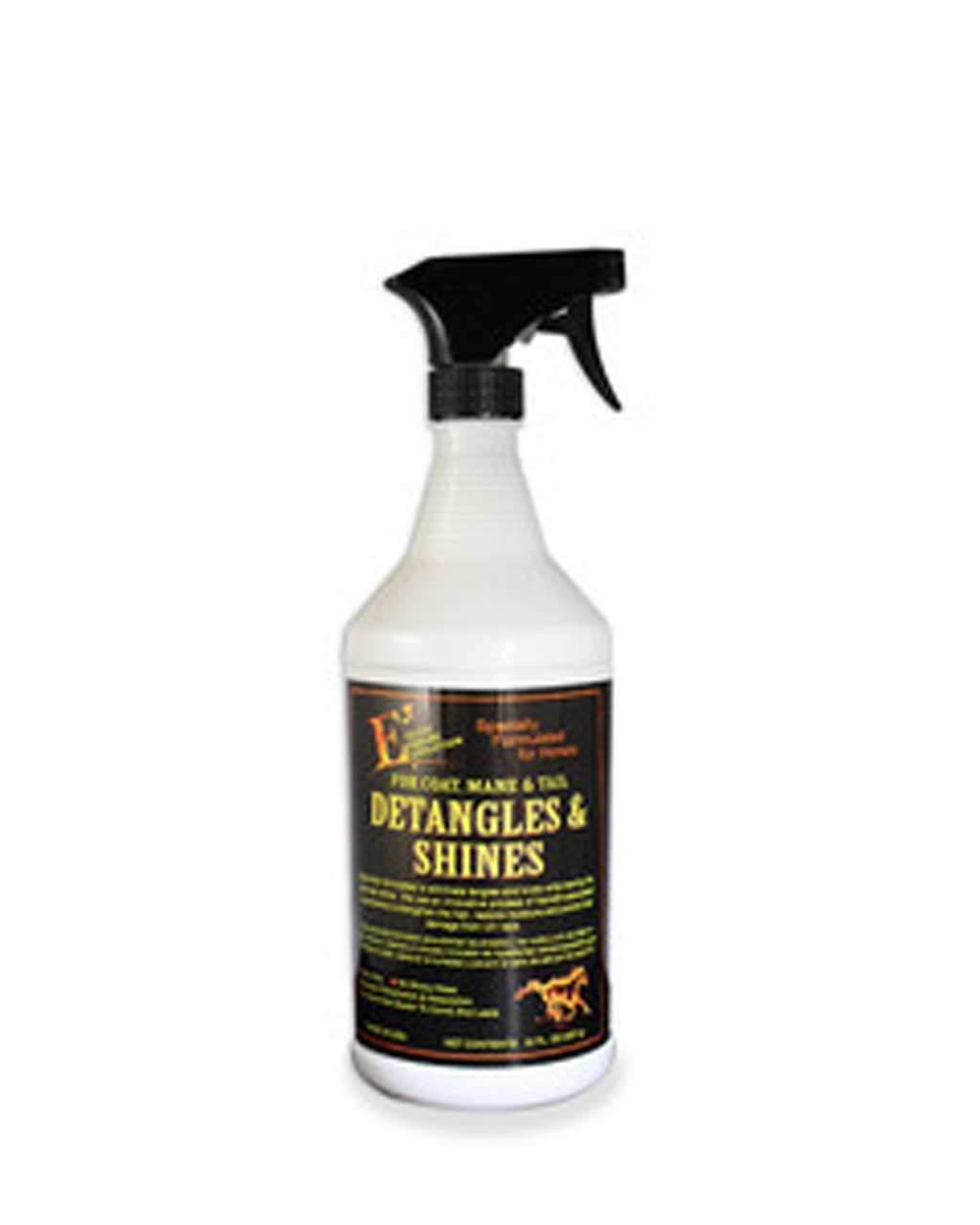 E3 Detangler & Shine 32 oz Spray Equine Horse Coat Mane Tail Non Oily