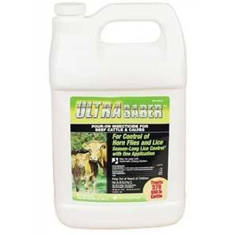 Ultra Saber Insecticide PourOn Beef Cattle Calves Horn Flies Lice