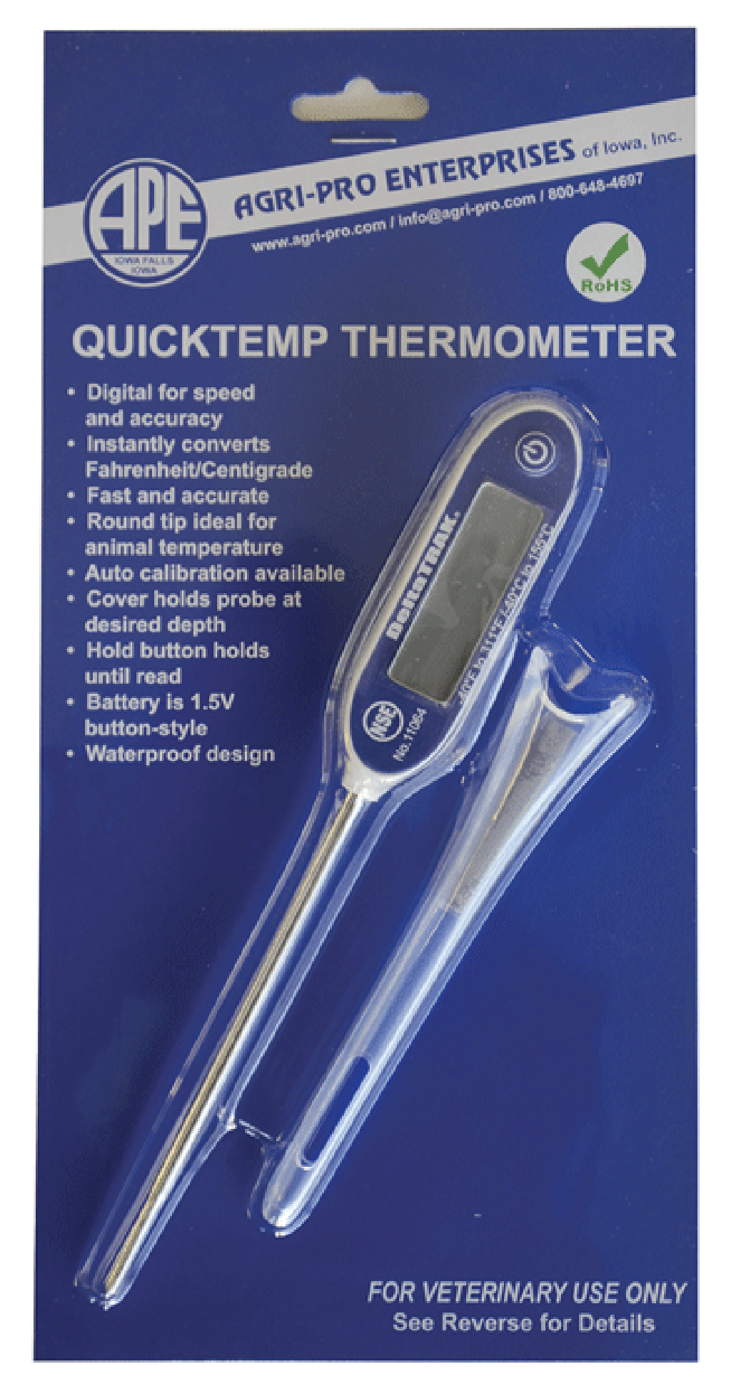 Jumbo Display Quick Temp Digital Livestock Thermometer 751374481000 eBay