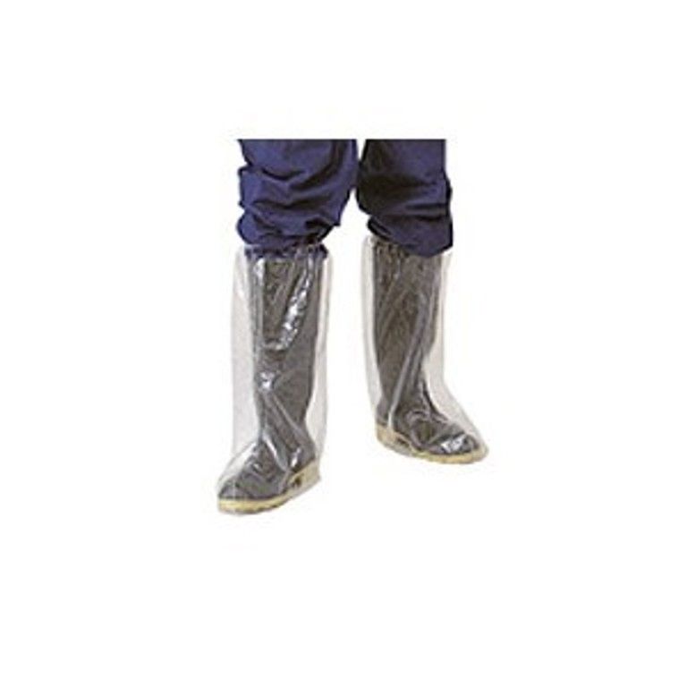 Disposable Sanitary Plastic Elastic Top Boots 25 Count XL Confinement