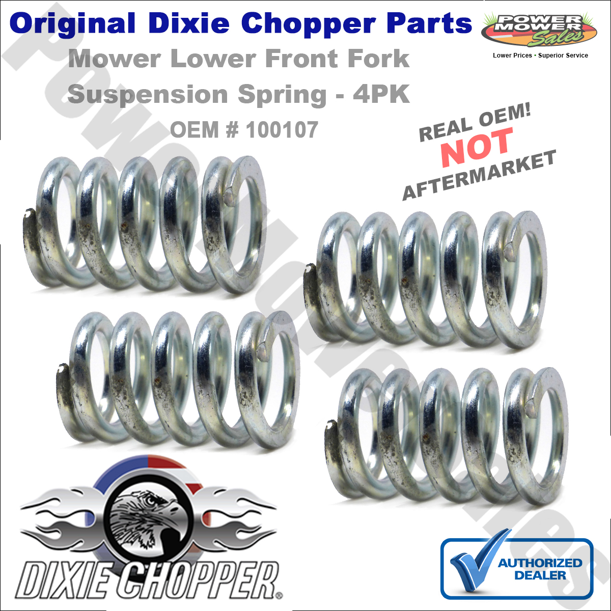 OEM Dixie Chopper Mower Lower Front Fork Suspension Spring - 4 OEM Dixie Chopper Mower Lower Front Fork Suspension Spring - 4