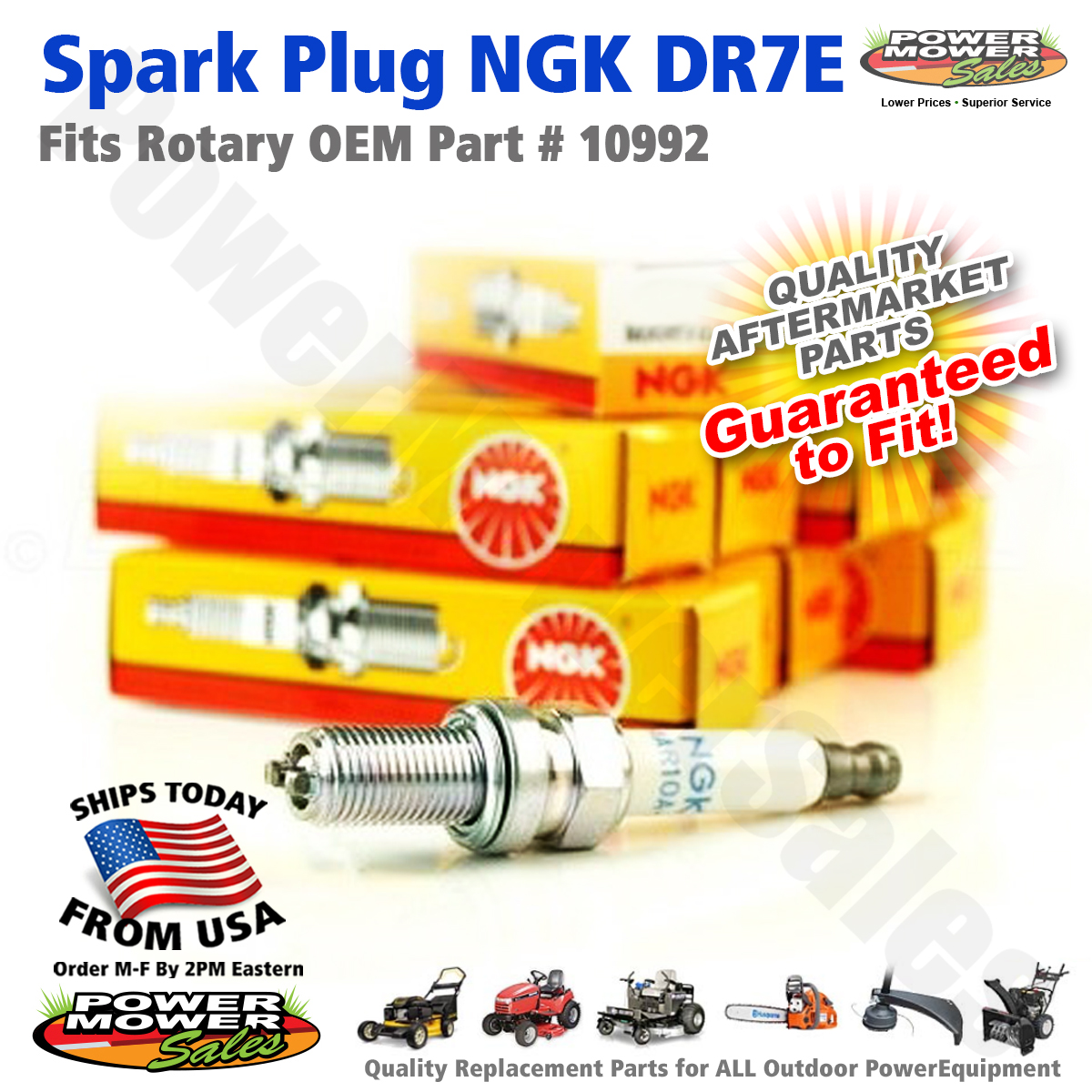 Spark Plug (1) Champion RA8HC NGK DR7EA TORCH DK7RTC / Rotary 10992