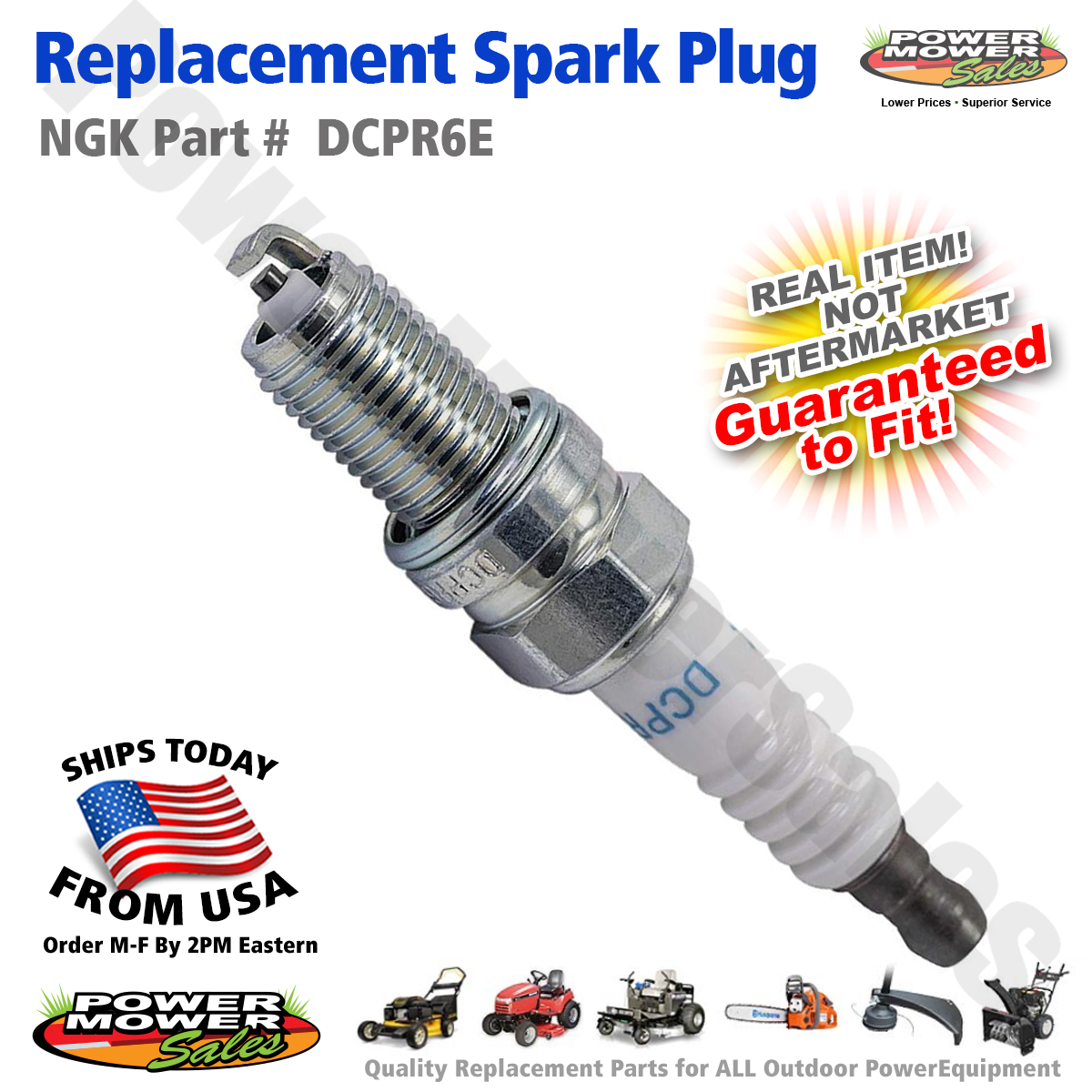 Spark Plug For Lawn Mower Kohler 14 132 11 S Xt6 Ngk Dcpr6e Stens 130 832 Ebay