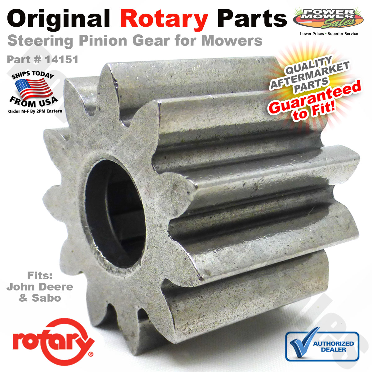 Steering Pinion Gear for John Deere X105 X110 X115R X125, GX20053