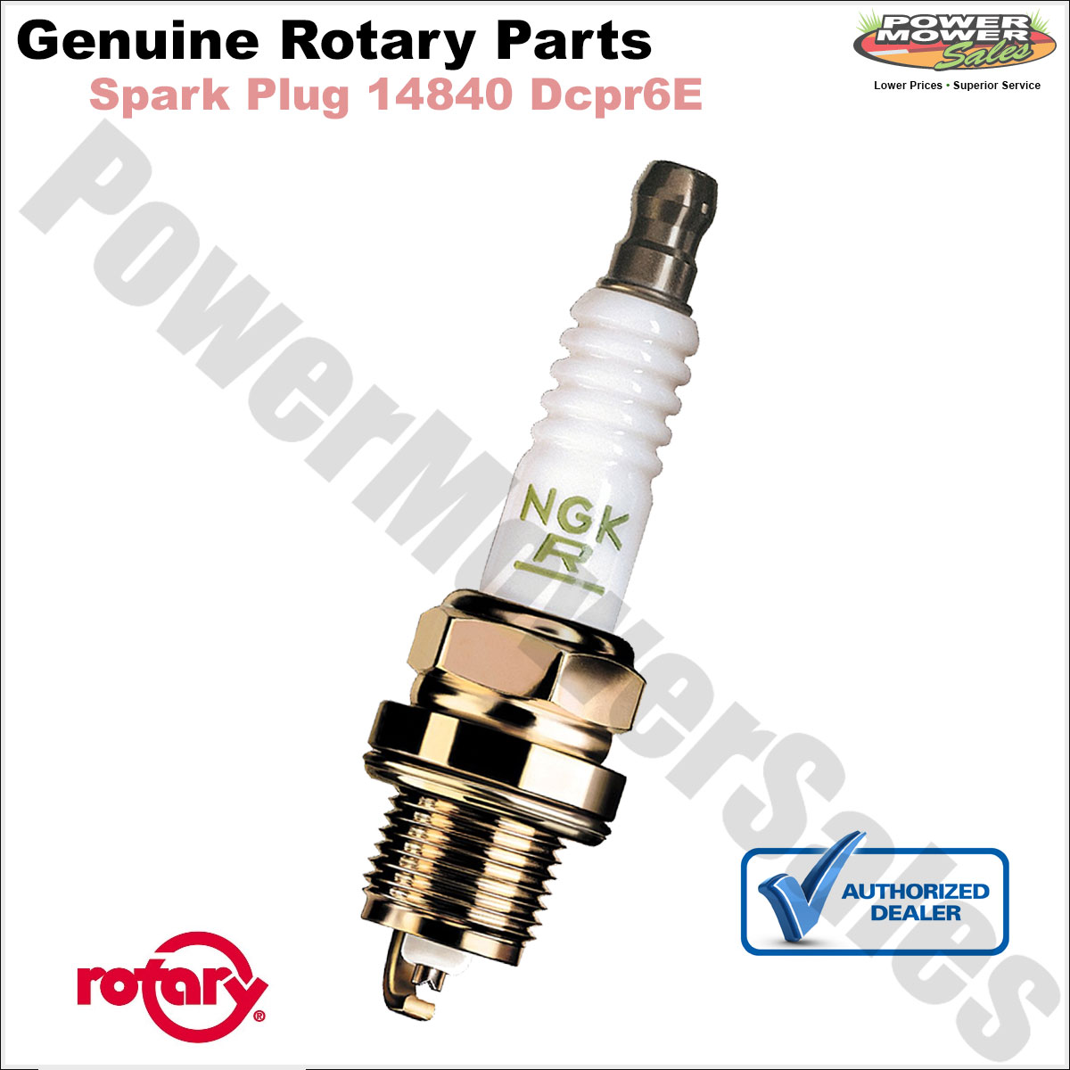 Spark Plug (1) NGK DCPR6E Fits Kohler XT6 14 132 11S Champion RA10HC