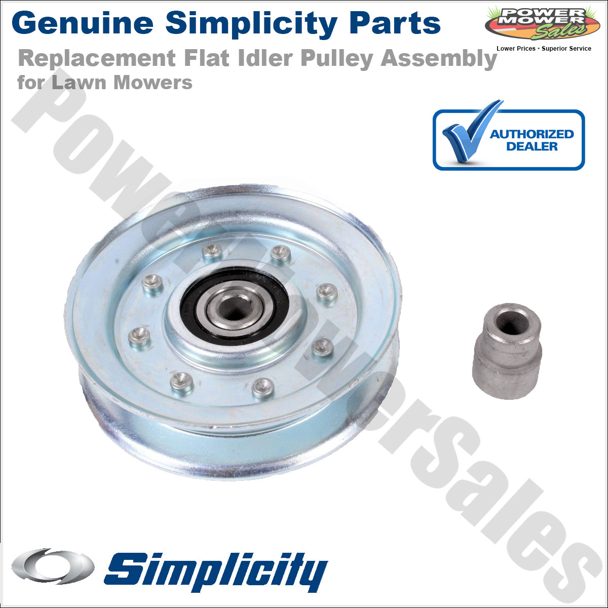 1685150SM 72026718 Simplicity Snapper Flat Idler Pulley Assembly Kit