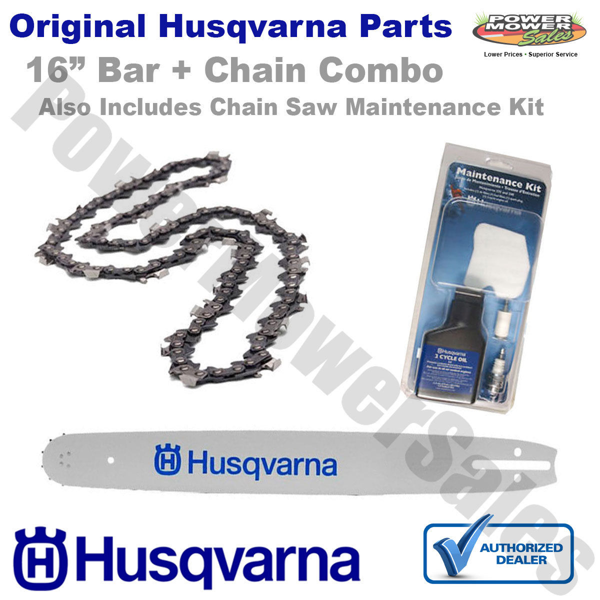 501842156 Husqvarna 16" Bar Chain & Maintenance Kit for 136 137 141 142