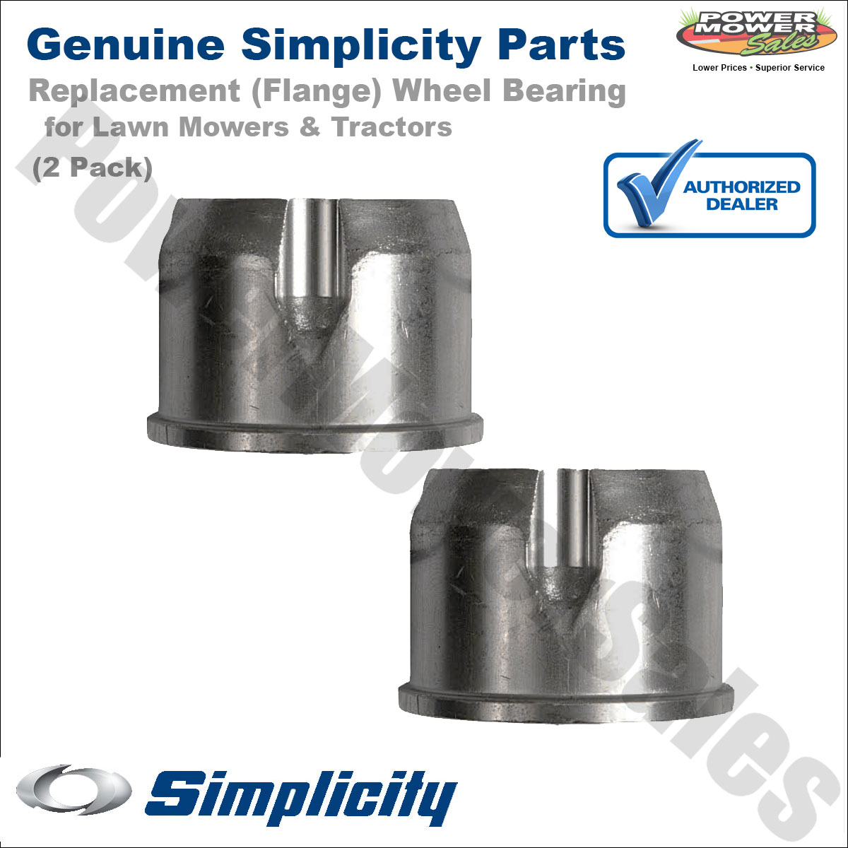 Simplicity Snapper Flange Wheel Bushing Bearing for Mowers 2 Pack