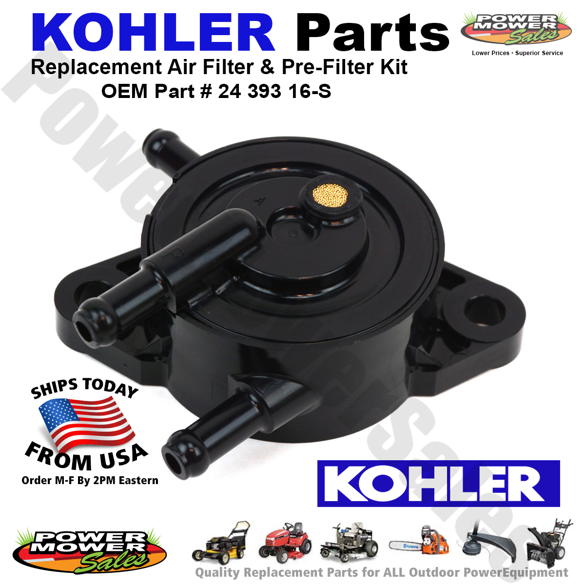 24 393 16S 243916S / OEM Kohler Fuel Pump for Engines, Tractors
