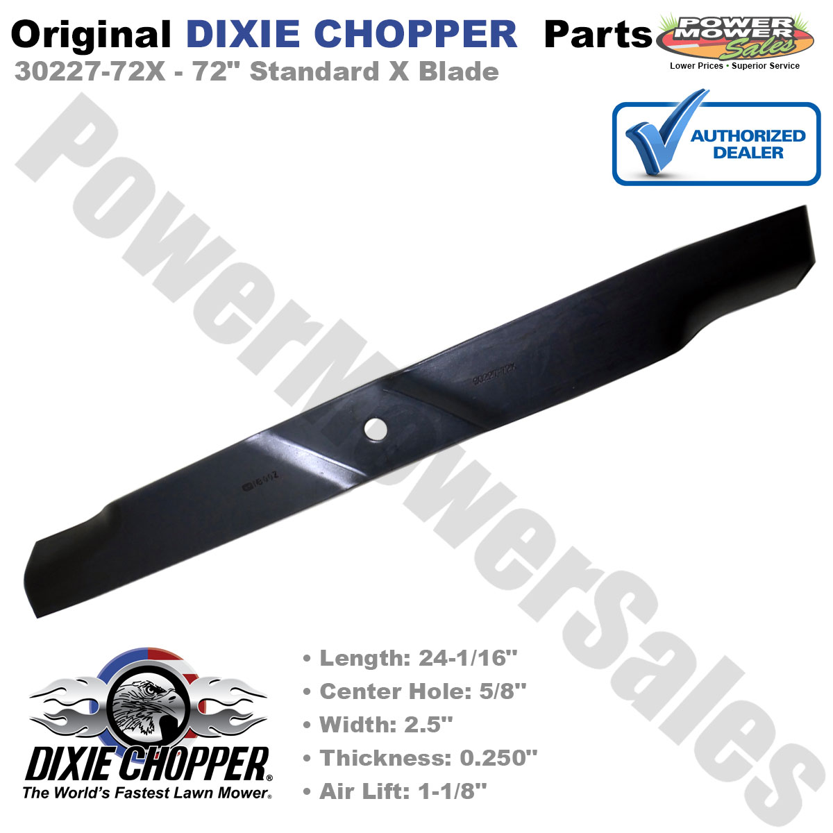 OEM Dixie Chopper Standard X Blade for 72