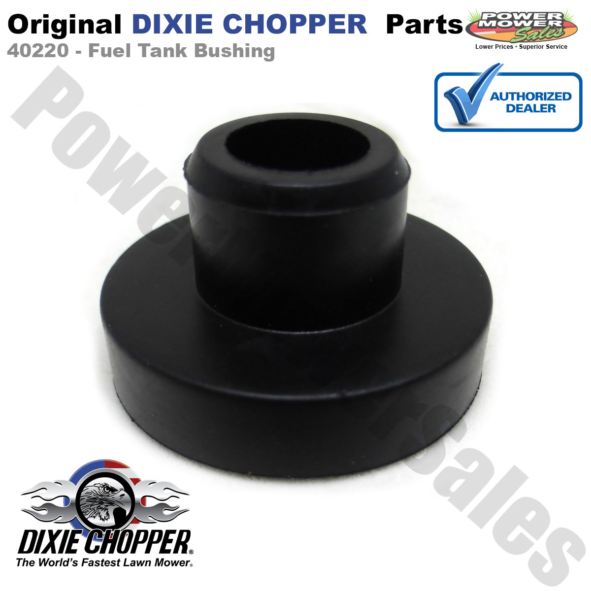 40220 Dixie Chopper Rubber Fuel Tank Bushing for Riding Mowers