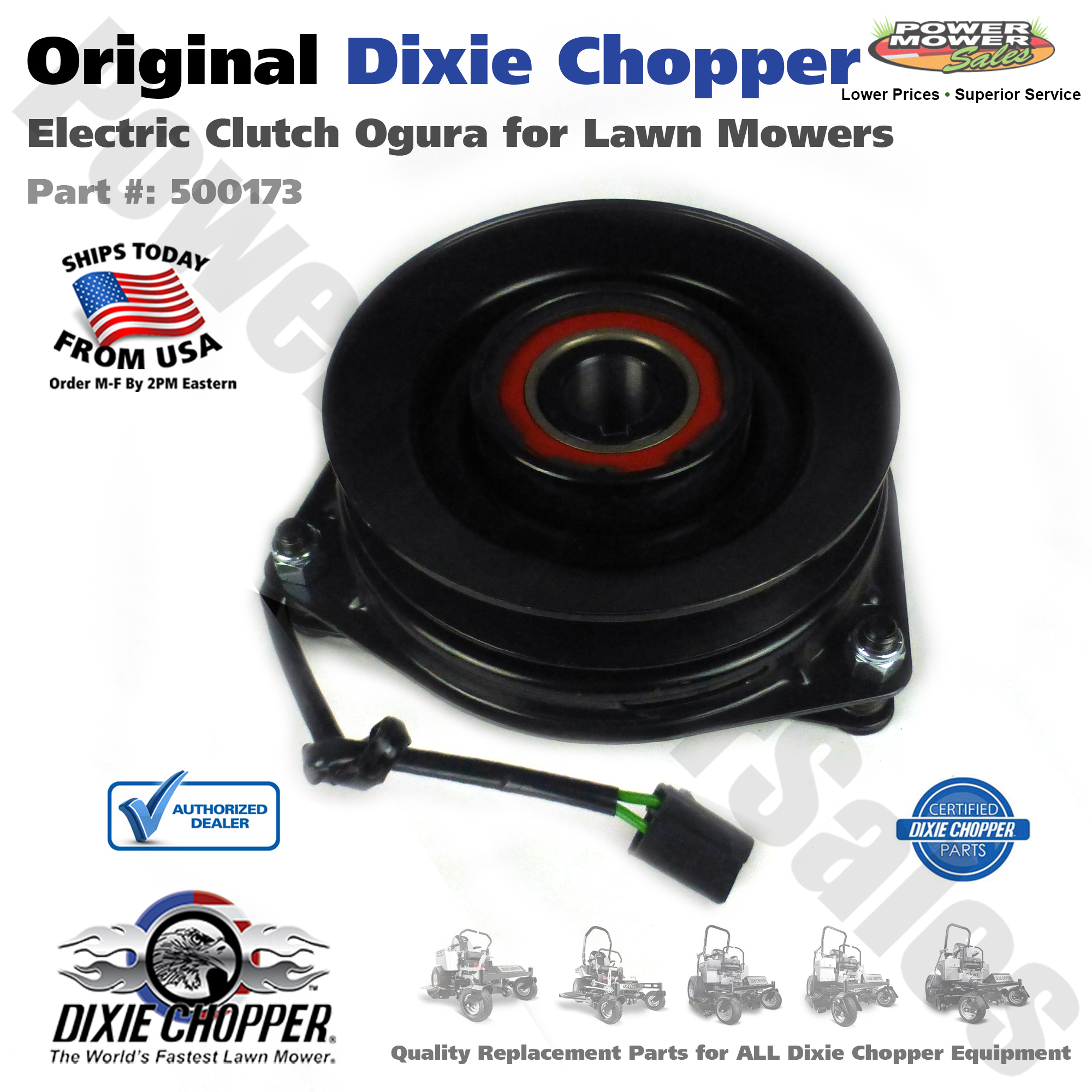 Dixie Chopper OEM Electric Clutch Ogura GT2.5-SN01 for Lawn Mowers