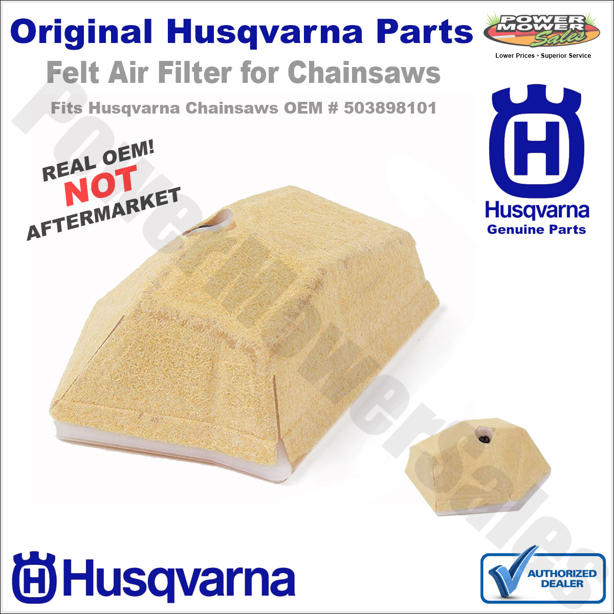 2 Pack Genuine Husqvarna 503898101 Felt Air Filter Fits 51 55 55 Rancher OEM 2 Pack Genuine Husqvarna 503898101 Felt Air Filter Fits 51 55 55 Rancher OEM