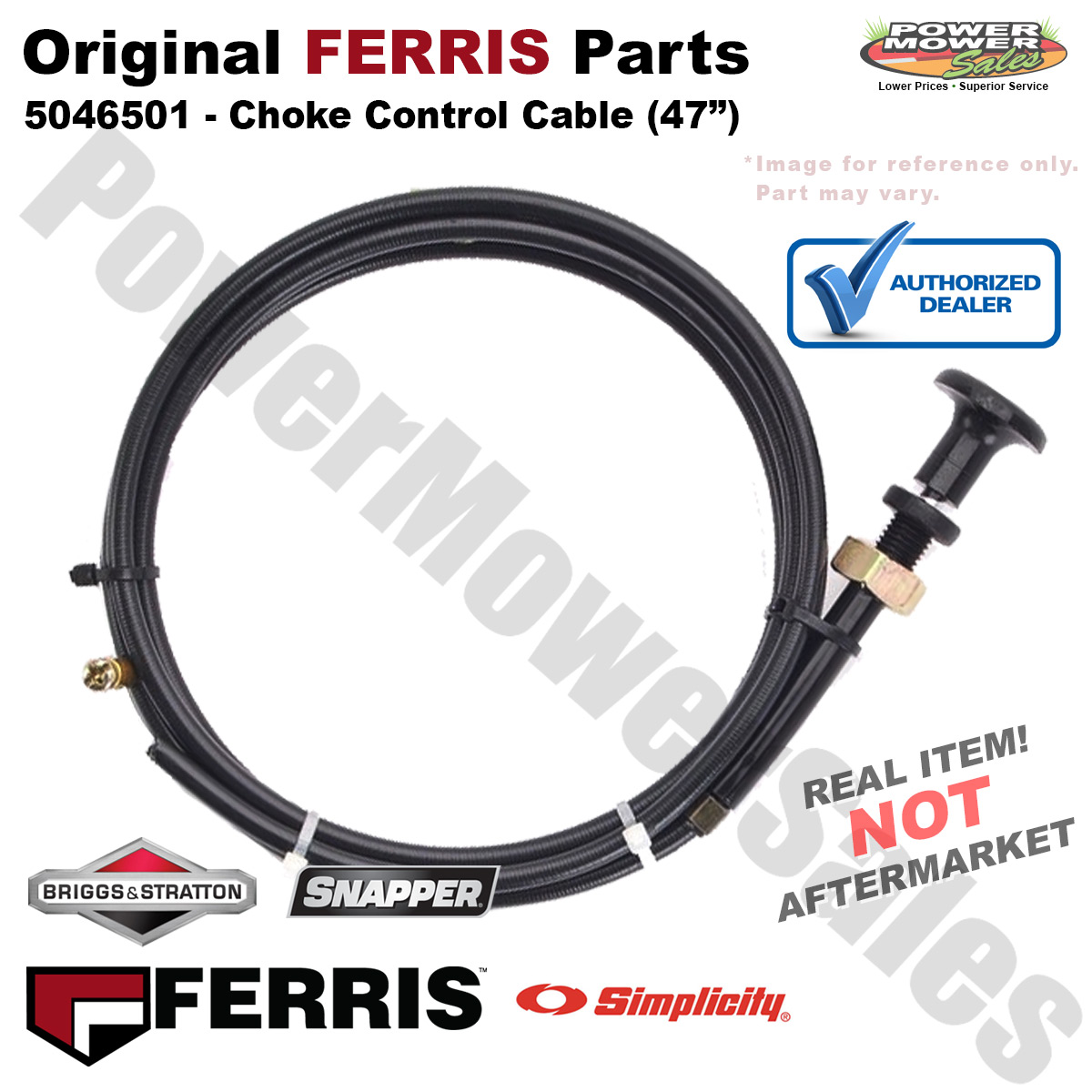 5046501 Ferris Choke Control Cable (47") for Lawn Mowers 45079934276 eBay