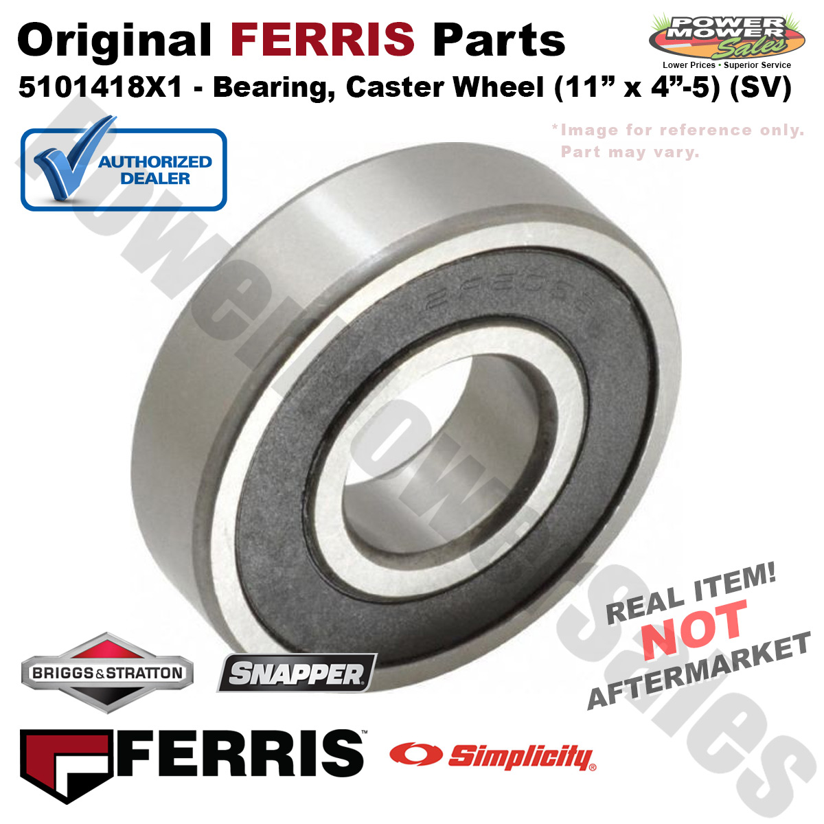 5101418X1 Ferris Caster Wheel Bearing (11" X 4.0"5, SV) for Lawn