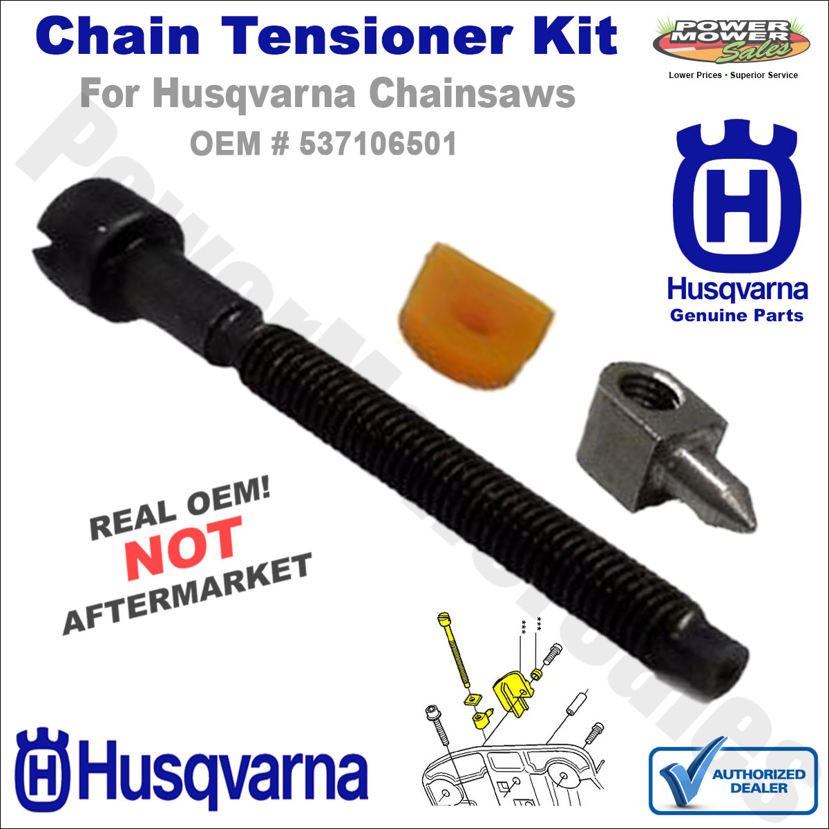 HUSQVARNA FOREST & GARDEN 537106501 Husqvarna Chainsaw Chain Tensioner Kit 334 T 335 XPT 336 338