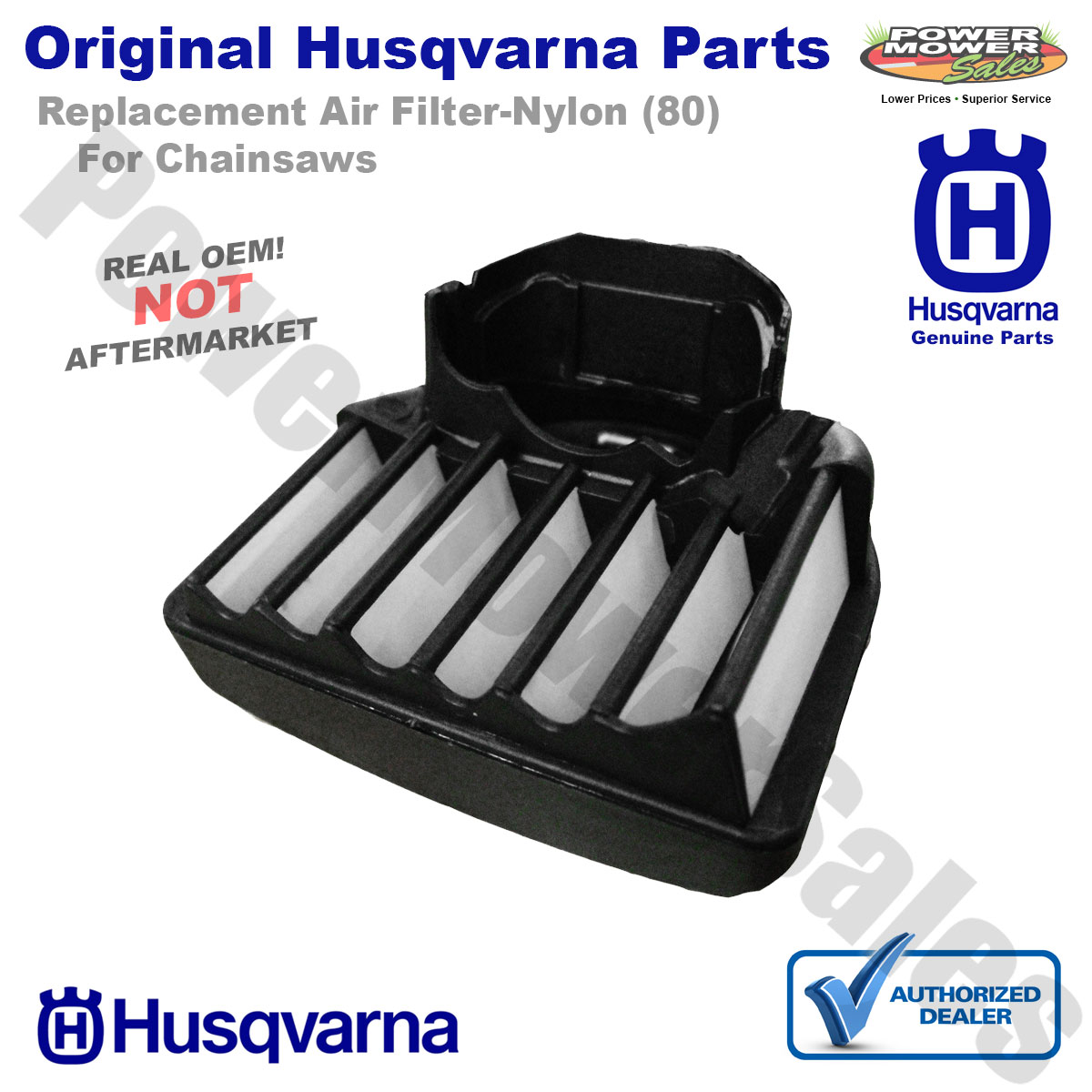 Husqvarna Chainsaw Air Filter Nylon (80) / 537255701 / 455, 460