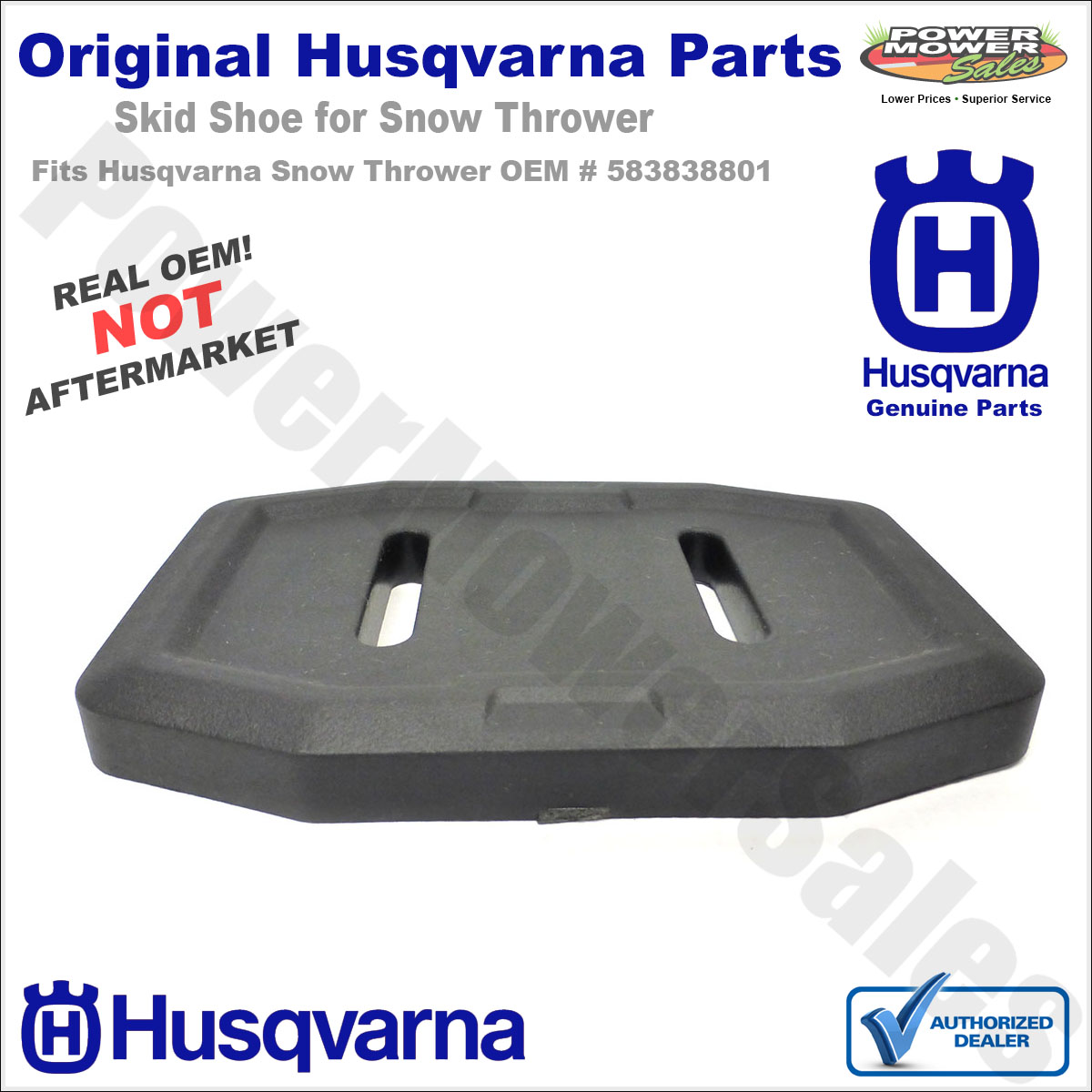 Husqvarna Snow Blower/ Thrower Skid Shoe Composite ST224 / 583838801 | eBay