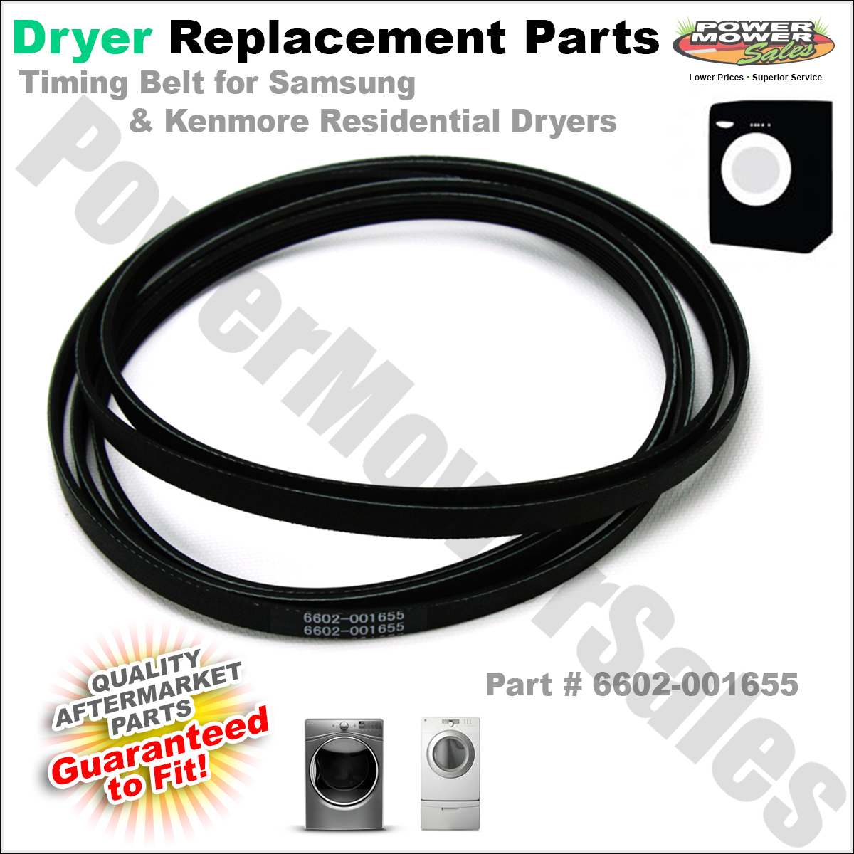 6602001655 Replacement Belt for Samsung, Kenmore Residential Dryers eBay