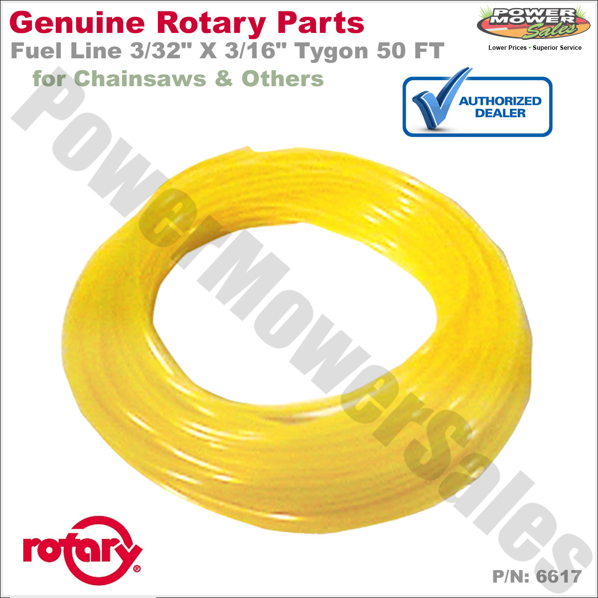 50' Roll Tygon Fuel Line 3/32 ID x 3/16 OD Chainsaws 07153 115196 /