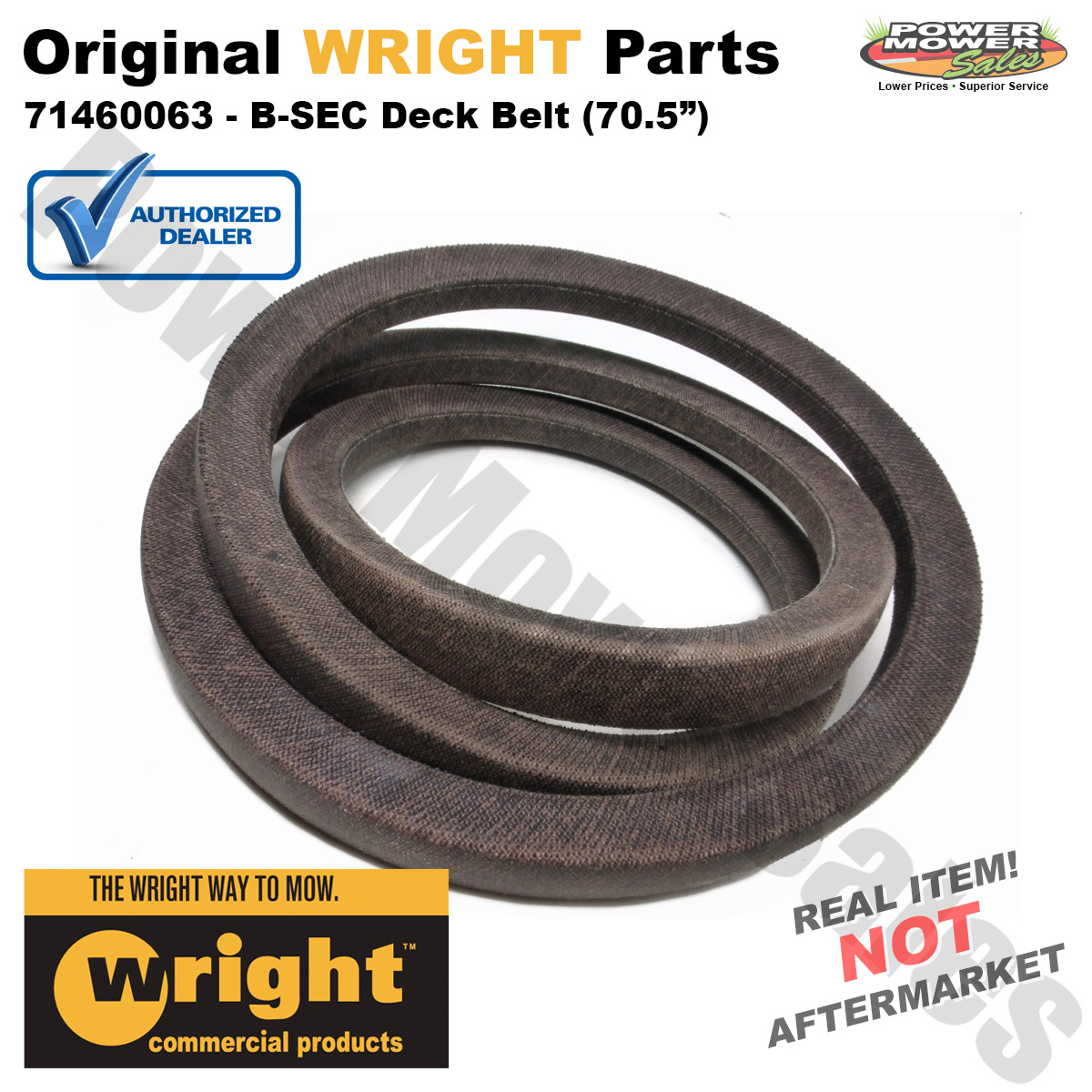 Stens Deck Belt Replacement For Wright Mfg - Fits Stander & Stander RH 36/48 Mowers - Part 71460063 6 thumbnail image