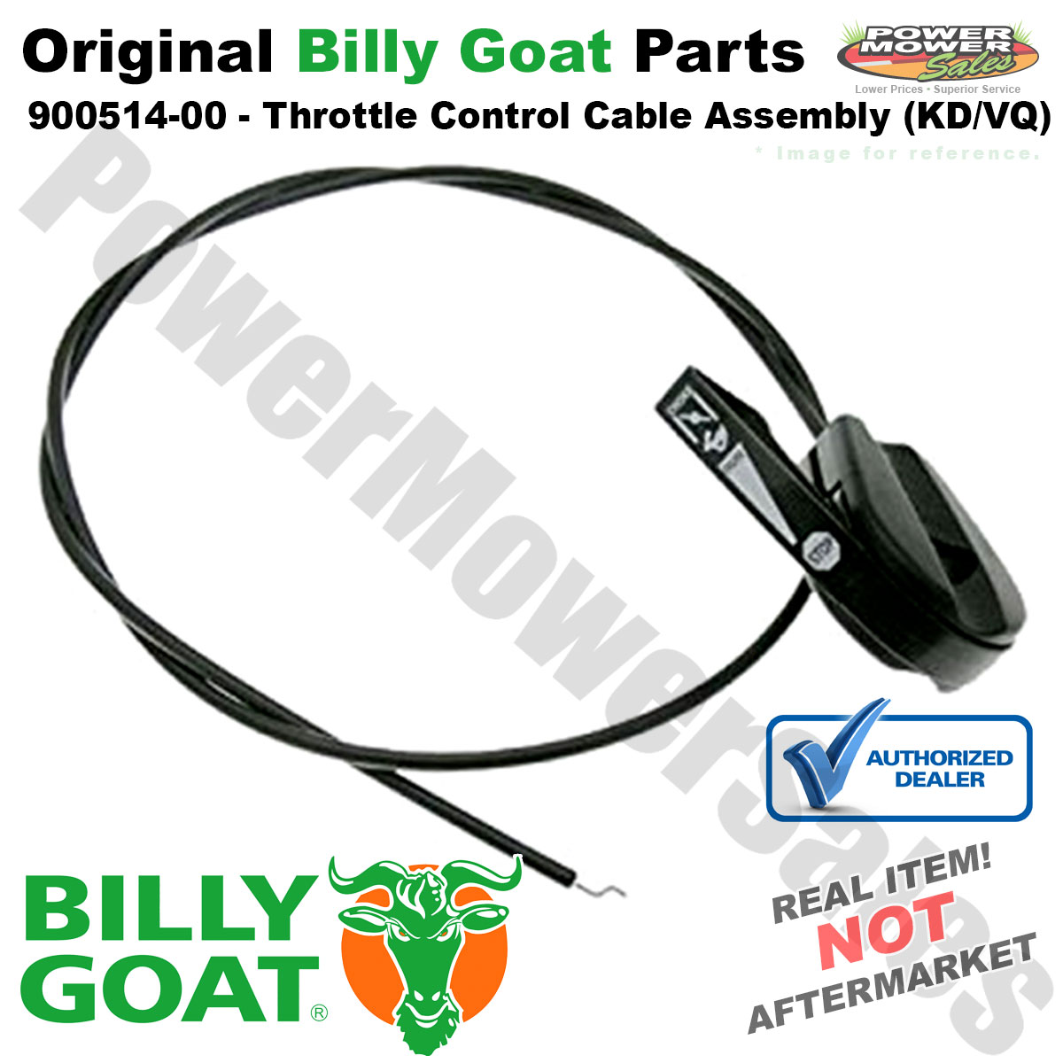 Billy Goat Throttle Control Cable Assembly / 900514-04, 900604