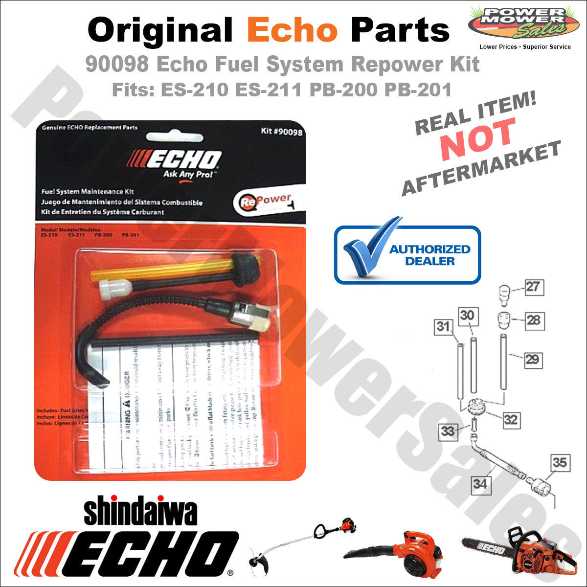 90098Y Original Echo Fuel System Maintenance Kit ES210 ES211 PB200 PB201 eBay