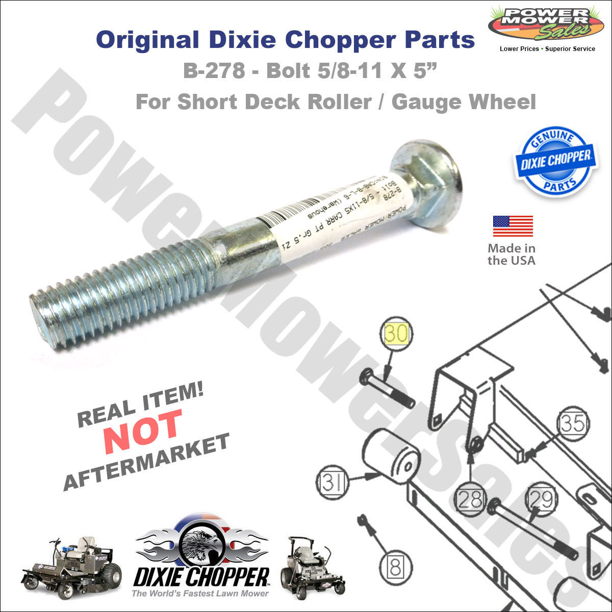 OEM Dixie Chopper 5/8-11 x 5