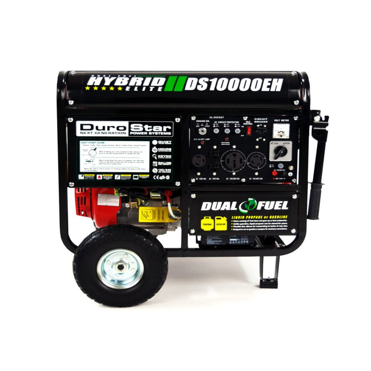 DuroStar 10,000 Watt 18 HP Dual Fuel Hybrid Generator w Electric Start