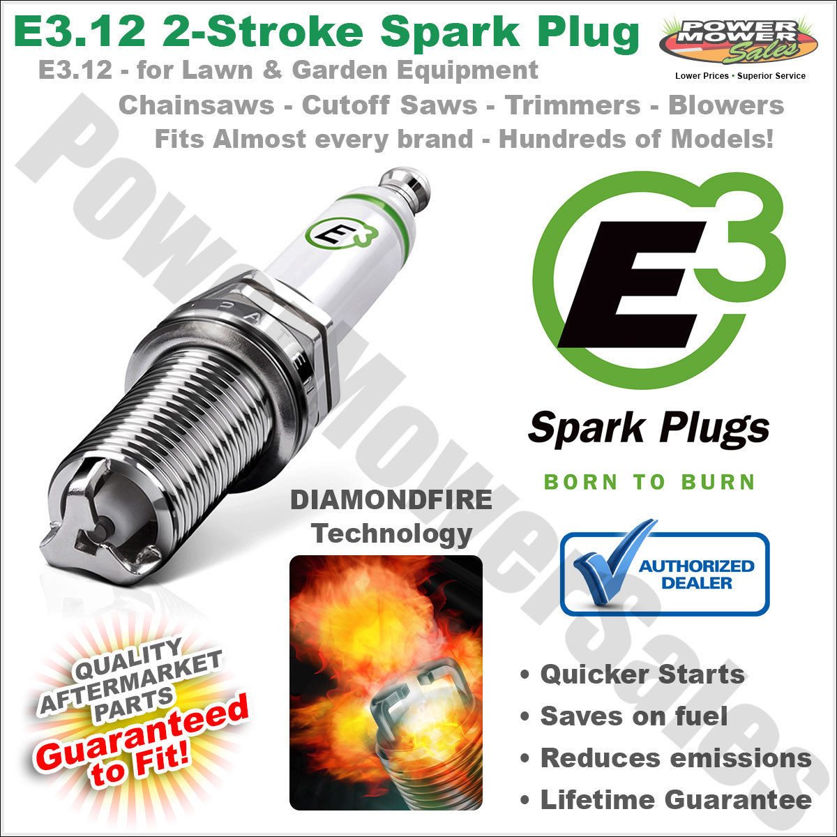 E3.12 - Premium Spark Plug for 2 Stroke Engines