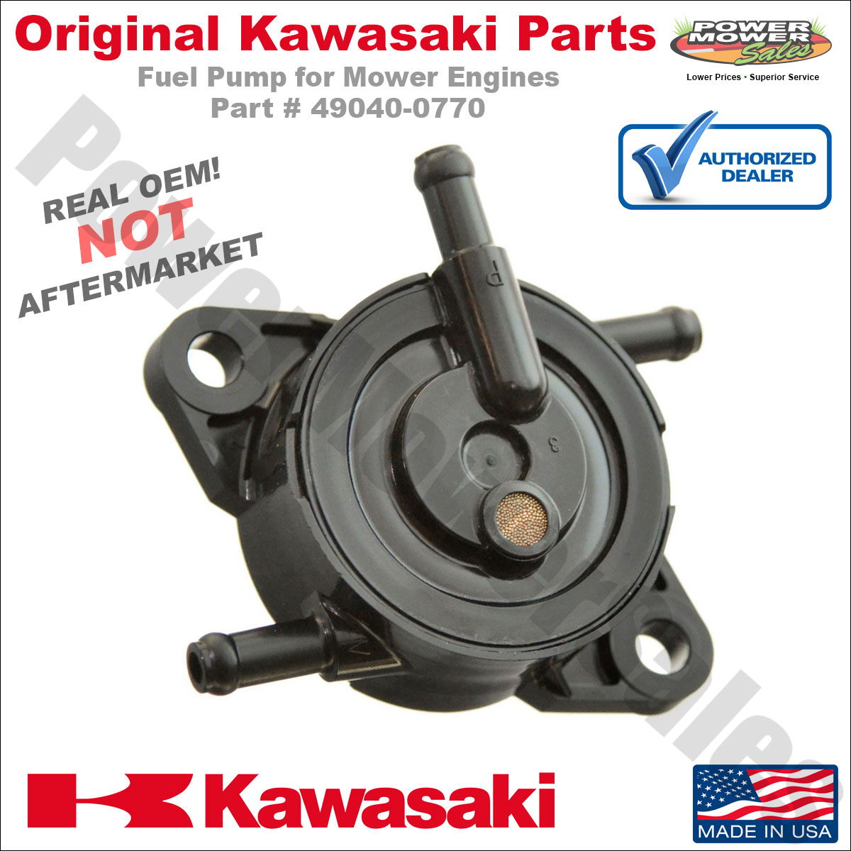 49040-0770 Kawasaki Fuel Pump 49040-7008 for FS & FR Models FR541V