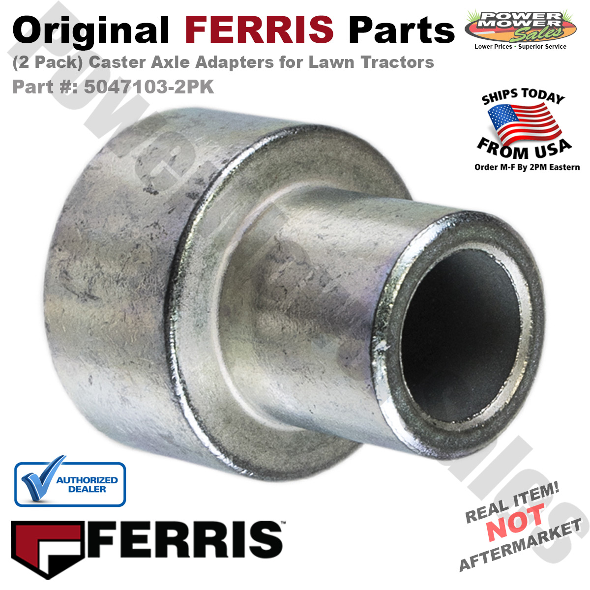 2 PK Ferris Caster Axle Adapters Briggs & Stratton Simplicity / 5047103